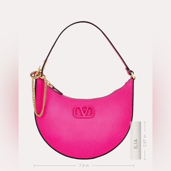NWT Valentino Garavani Pink Leather Hobo Shoulder Bag - Picture 11 of 13